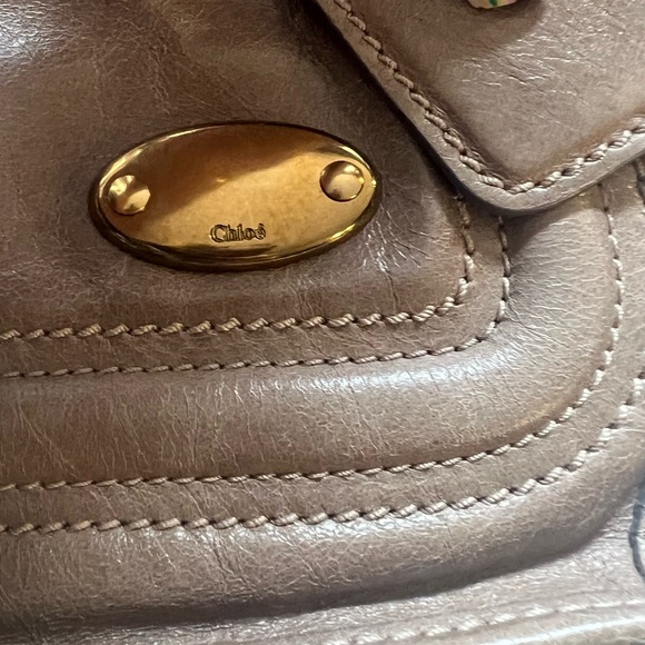 Chloe Beige Leather Bay Satchel - Picture 6 of 11